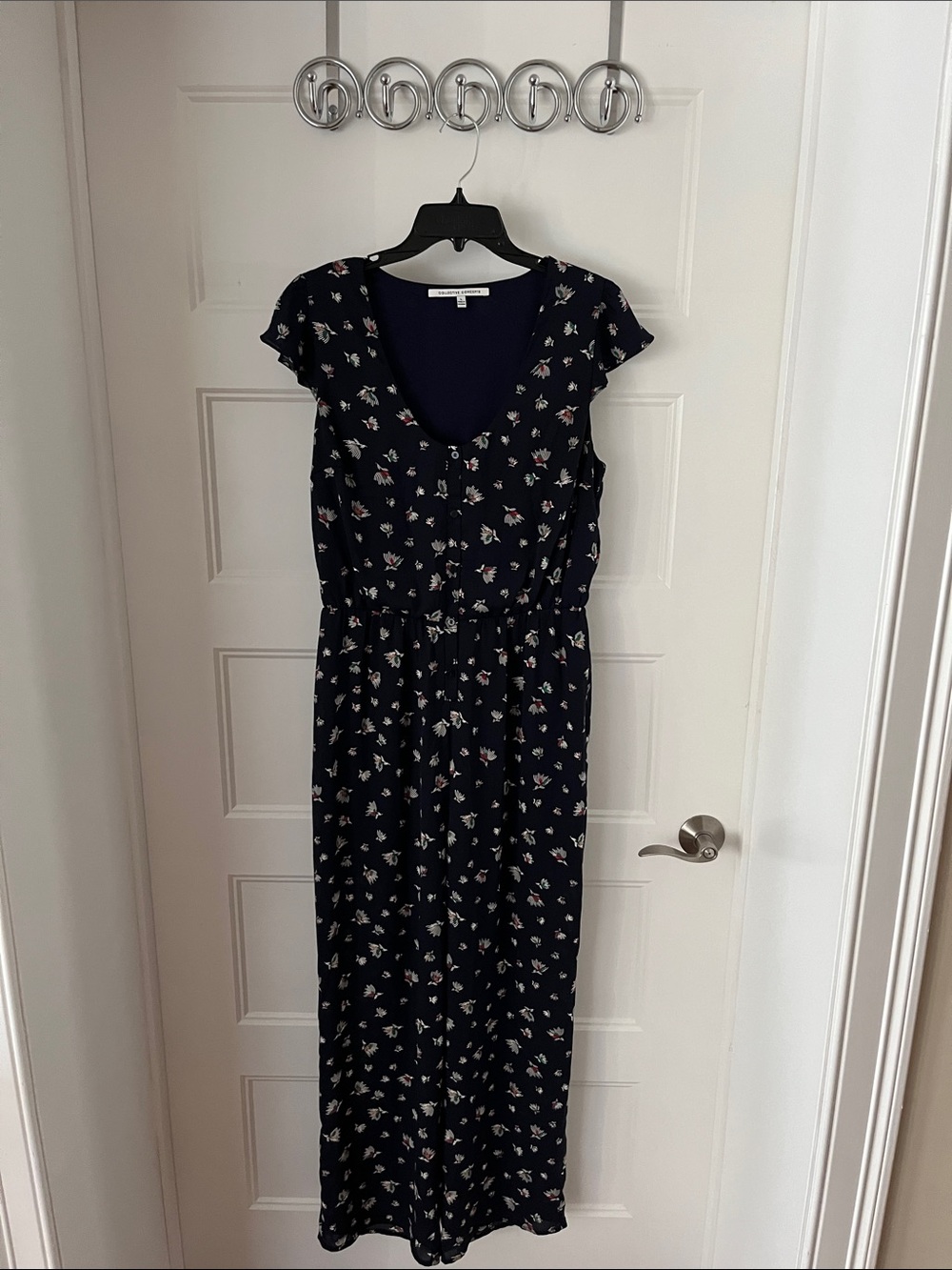 Collective Concepts Navy Floral Jumpsuit